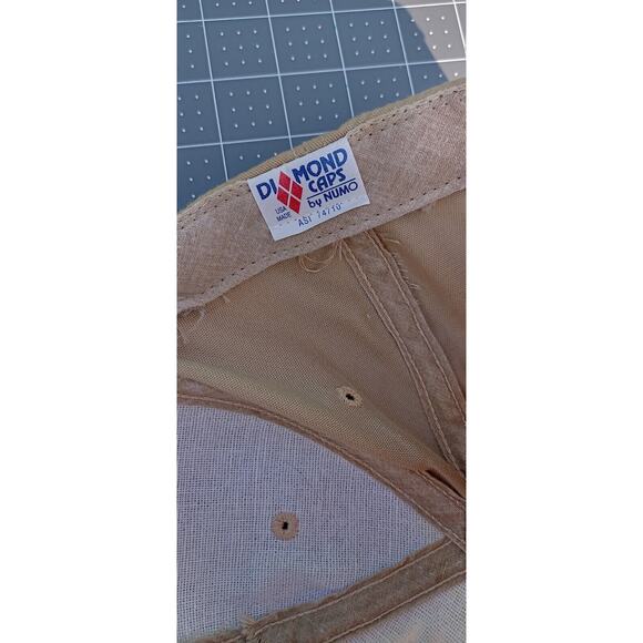Vintage Southwestern Bell Strap-back baseball cap Khaki black Diamond Caps Numo - Picture 3 of 6